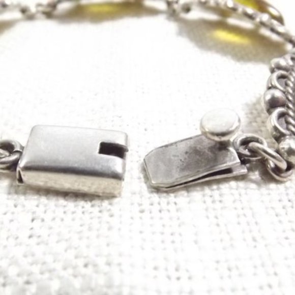 Vintage Amber Bracelet w/ Occlusions in 925 Silver - Picture 8 of 8